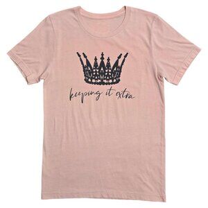 Women's Basic Graphic Design Pink T-Shirt Crew Neck Short Sleeve